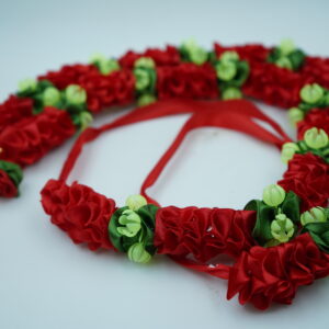 Artificial Flower Garland for Mandir Decoration - Red / Green / Yellow