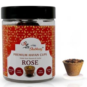 Premium Havan Cups, handcrafted from natural biomass including dried flowers, herbs, and cow dung for a pure, aromatic, and eco-friendly havan experience