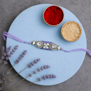 Royal Crystal Stone Resin  Designer Rakhi
