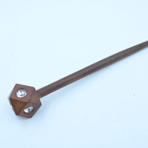 Wooden Crystal Top Hair Stick