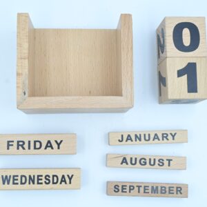 Wooden Perpetual Desk Calendar Block