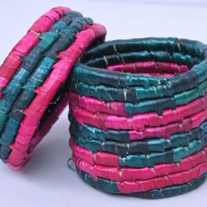 Handwoven Wheatgrass Gift Box with Lid (Dual Color)