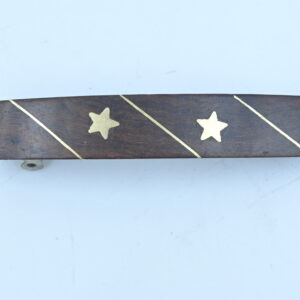 Wooden Dual Star Inlay Hair Clip