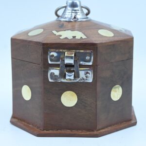 Wooden Elephant Inlay Musical Jewellery Box
