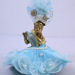 Sky Blue Designer Laddu Gopal Dress Set
