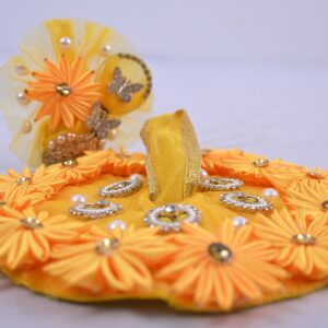 Sunflower Yellow Designer Laddu Gopal Dress Set