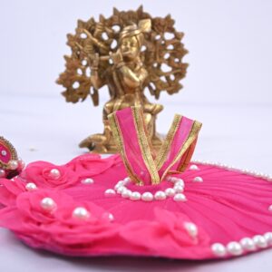 Pink Pearl Floral Designer Laddu Gopal Dress Set