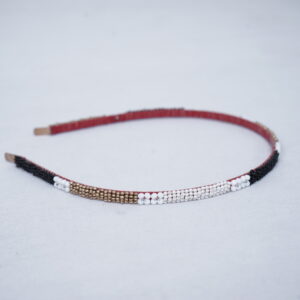 Tri-Color Beaded Designer Hair Band