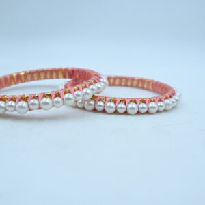 Gulnaar Pearl Wrapped Thread Bangles